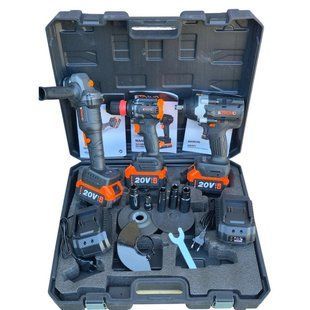 Набір акумуляторного інструменту Stromo РА-185SET (болгарка, шуруповерт, гайковерт, 3 АКБ, 2 ЗП, кейс) 300185 фото