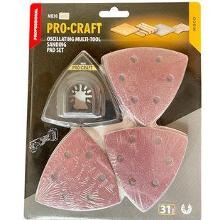 Набір насадок та шліфпаперу для реноватора Procraft MB30 &mdash; шліфувальна платформа 93 мм MB3001 фото