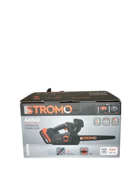 Пила ланцюгова акумуляторна STROMO AAS-42, 20В, 12", АКБ 4 а.г. 300420 фото