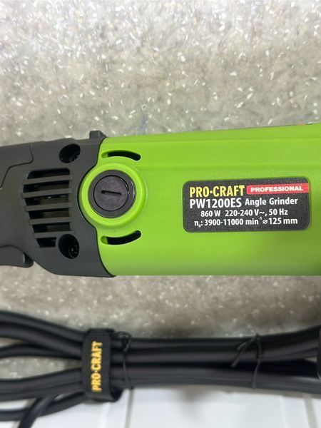 Шлифмашина угловая PROCRAFT PW-1200ЕS 125 мм 012004 фото
