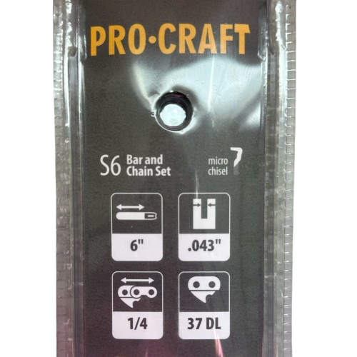 Комплект із шини та ланцюга Procraft S6 Universal (2 ланцюги та 1 шина) S60000 фото