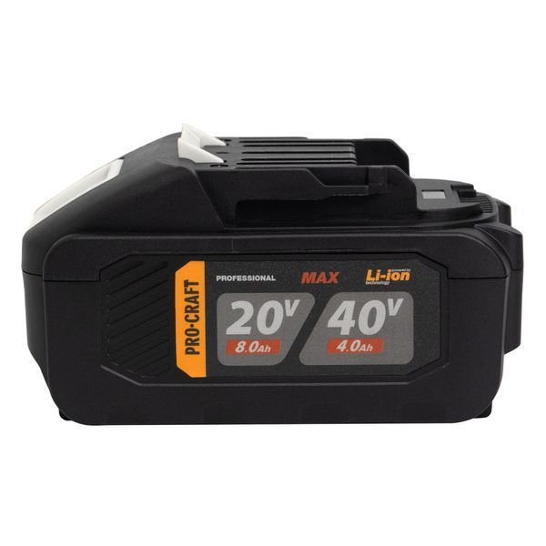 Аккумуляторная батарея Procraft Battery20/40 20В/40В 8Ач/4Ач &mdash; высоковольтный Li-Ion АКБ для инструмента Procraft 030286 фото