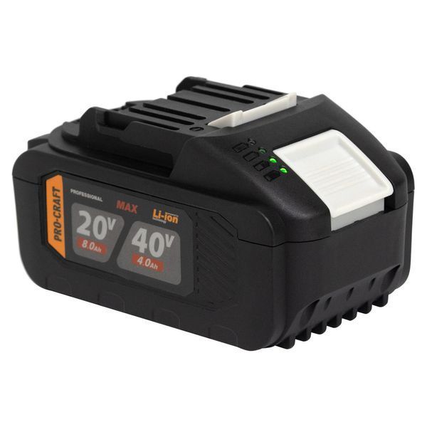Аккумуляторная батарея Procraft Battery20/40 20В/40В 8Ач/4Ач &mdash; высоковольтный Li-Ion АКБ для инструмента Procraft 030286 фото