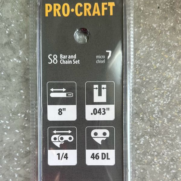 Комплект из шины и цепи Procraft S8 Universal (2 цепи и 1 шина) S80000 фото