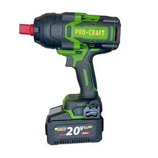 Аккумуляторный гайковерт Procraft PWA90 20В 2100 Нм бесщеточный, 1 АКБ 8Ач, зарядное устройство, кейс 030090 фото