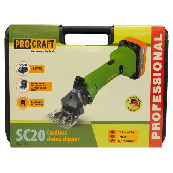 Аккумуляторная машинка для стрижки овец Procraft SC20 (с 1 АКБ) 030256 фото
