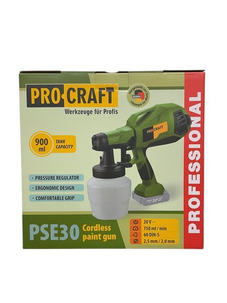 Краскопульт аккумуляторный Procraft PSE30, 2 сопла (без АКБ и зу) 030033 фото