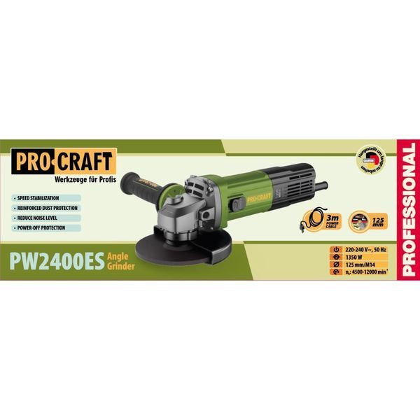 Углошлифовальная машина Procraft PW2400ES 125 мм 024003 фото