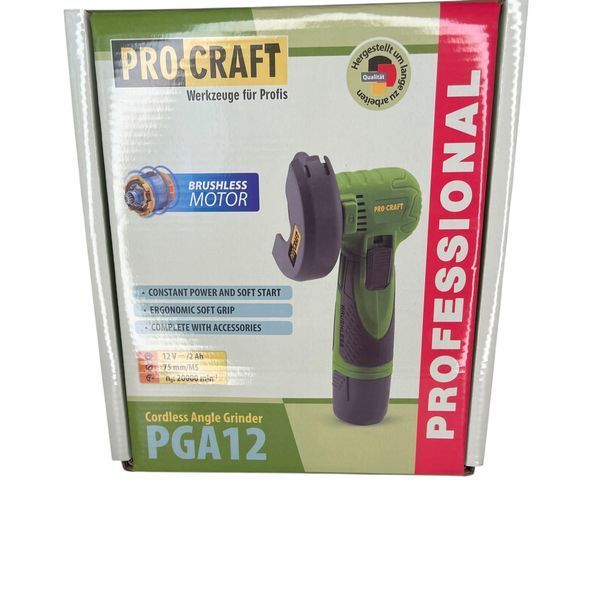 Мини болгарка аккумуляторная PROCRAFT PGA-12 (безщеточная) 030012 фото