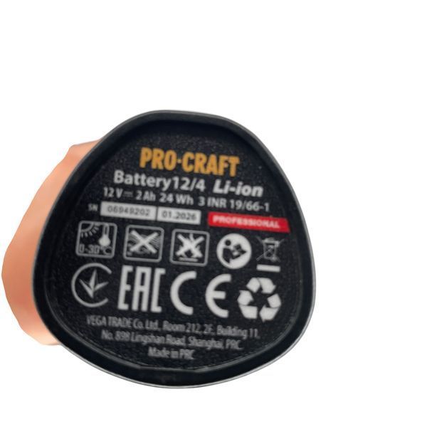 Мини болгарка аккумуляторная PROCRAFT PGA-12 (безщеточная) 030012 фото