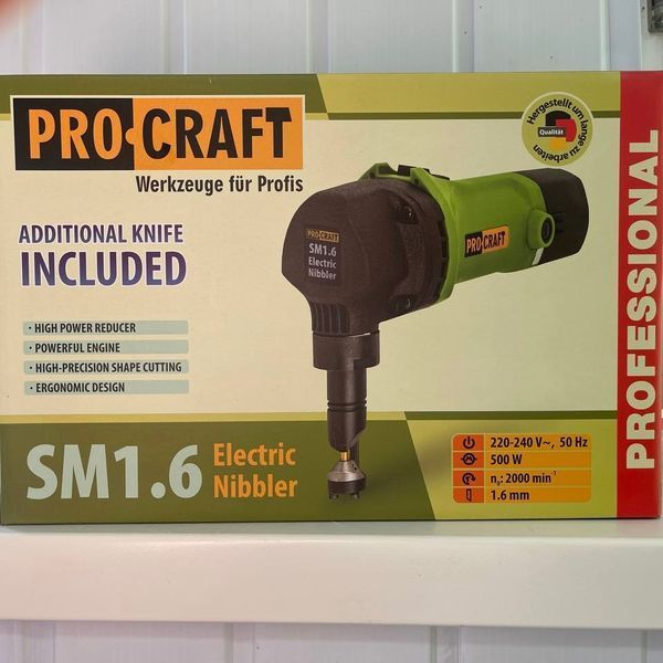 Ножницы вырубные по металлу Procraft SM1.6, 500Вт, 1.6 мм, сетевые 010004 фото