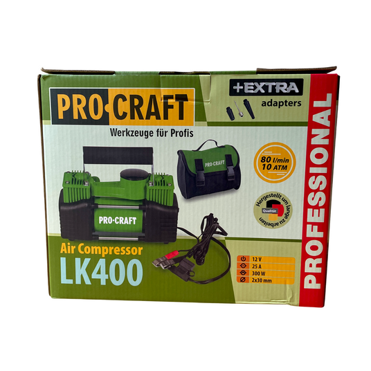 MAJORCRAFT CORKISH&AbuGarcia PROMAX　セット！ Купить Автомобильный компрессор PROCRAFT LK400 двухпоршневой, 12В