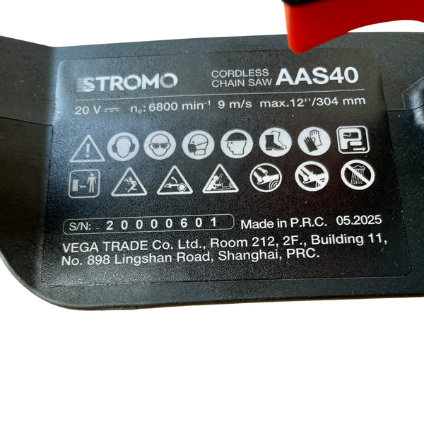 Акумуляторна пила STROMO AAS-40, 3А&middot;год, 12" шина, безщіткова, АКБ + ЗП 300402 фото