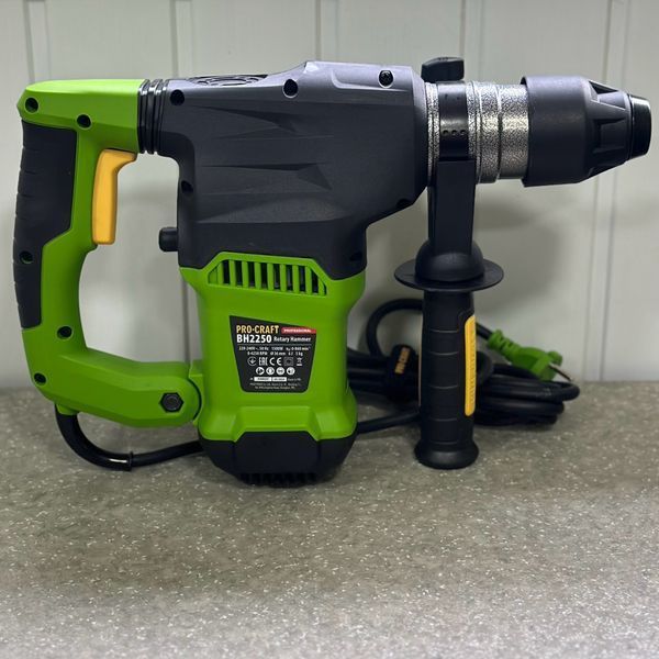 Перфоратор электрический PROCRAFT BH-2250, 1500 Вт, 6.0 Дж, SDS Plus, кейс 002250 фото